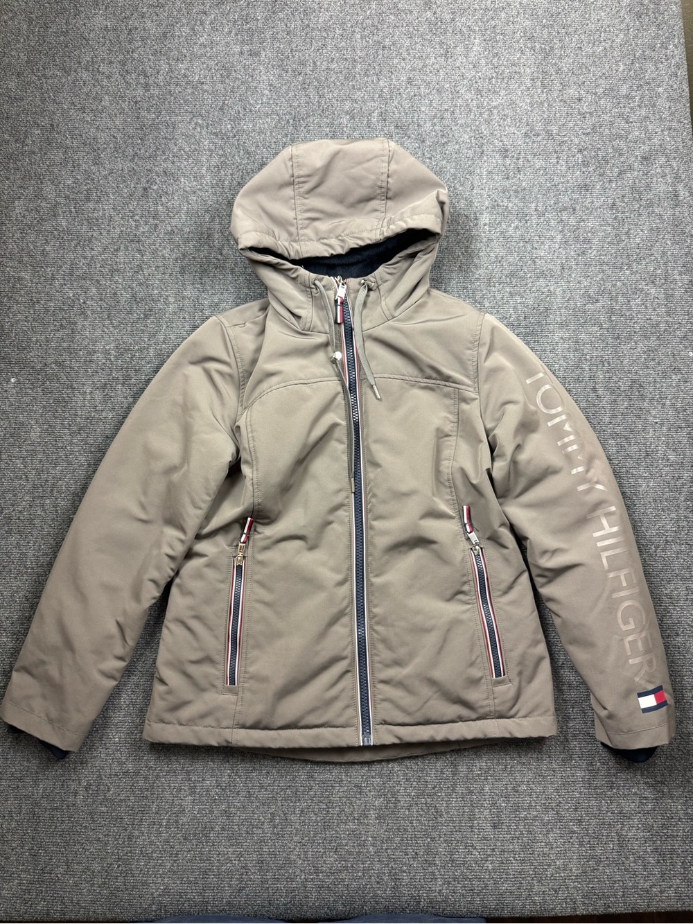 Tommy Hilfiger Women's Medium Hooded Small Heavyweight Grey Fleece Lined
